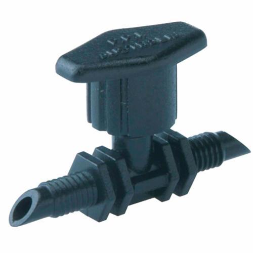 Neta In-Line Valve With Threads 4mm Black Pack of 3