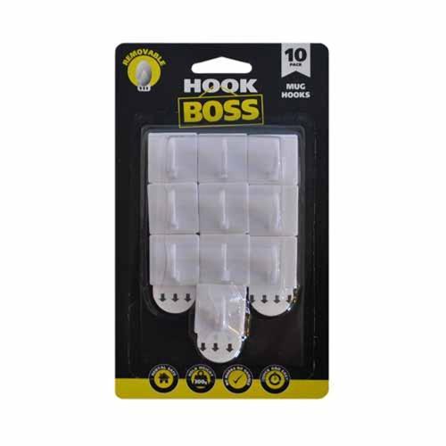 Hook Boss Removable Mug Hooks 25 X 25mm Pack of 10