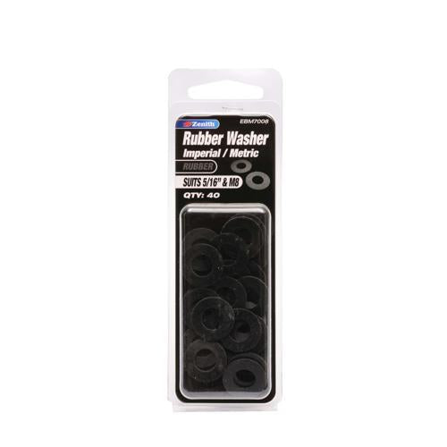 Zenith Washer 5/16 Inch & M8 Rubber Pack of 40