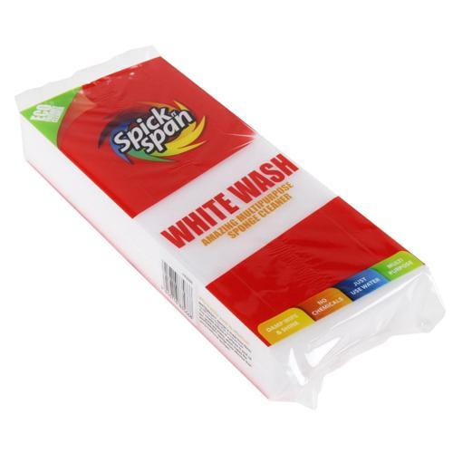 Spick N Span White Wash Sponge Cleaner L: 280mm 110mm 40mm White