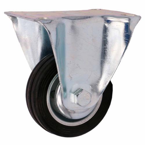 Titan Rubber Fixed Castor 80mm Black