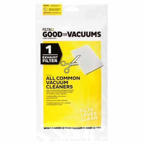 Filta Micro Filter Vacuum Cleaner Universal Dust Filter 250mm X 200mm White