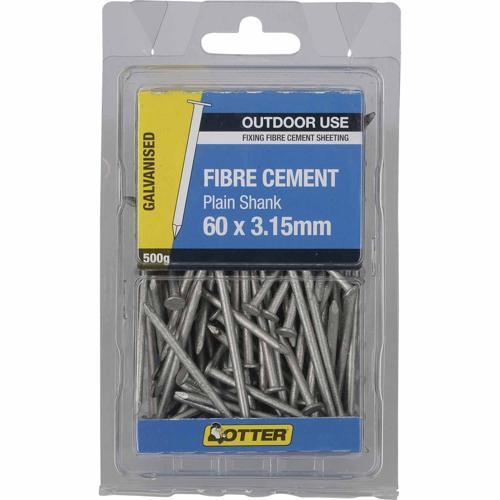Otter Fibre Cement Nails 60 X 3.15mm 500g Galvanised