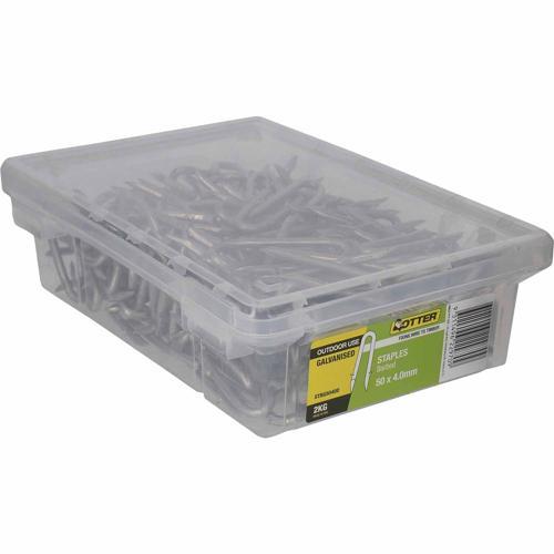 Otter Barbed Staples 50 X 4.0mm 2kg Galvanised