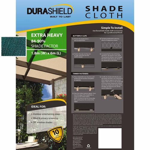 Durashield Prepack Shade Cloth L: 6m 1.8m Green