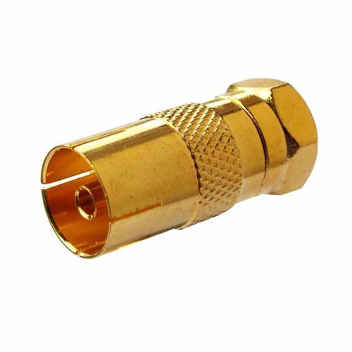 Custom Coax Socket With F Plug Adaptor Gold