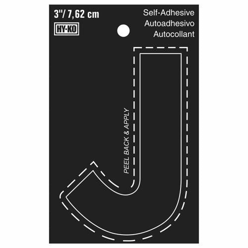 HY-KO Letterbox Letter J 76mm Black