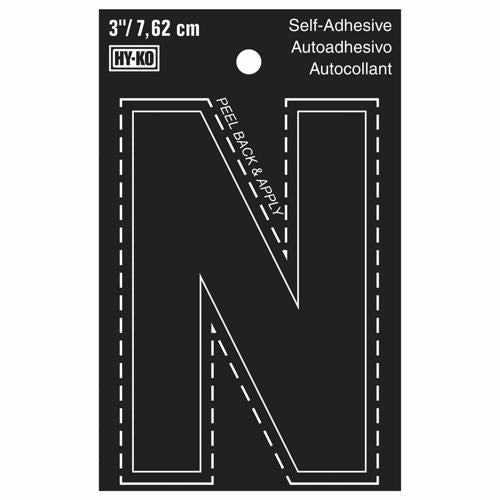 HY-KO Letterbox Letter N 76mm Black
