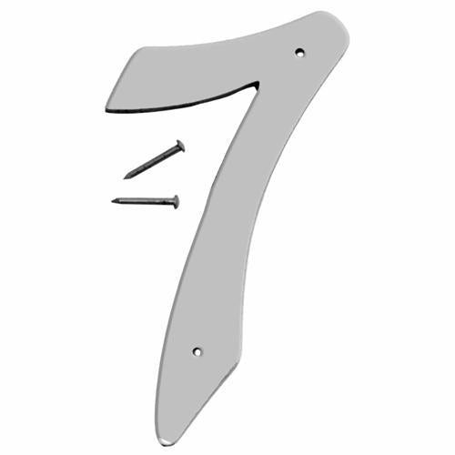 HY-KO Letterbox Number 7 101mm Satin Nickel Finish