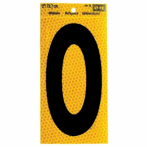 HY-KO Letterbox Number 0 127mm Yellow
