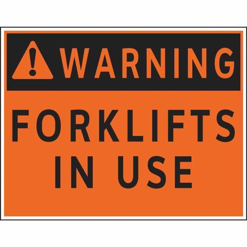 HY-KO Warning Forklifts In Use Sign 470mm L: 368mm