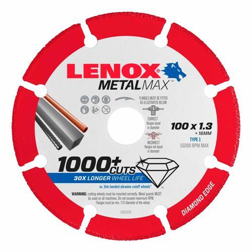 Lenox MetalMAX Cutoff Wheel Dg 100mmX16mmX1.3mm White