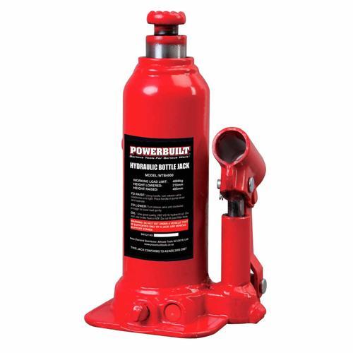 Powerbuilt Hydraulic Bottle Jack 4000kg Red
