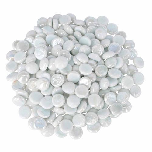 Nouveau Garden Glass Gemstones 1kg 17-20mm White