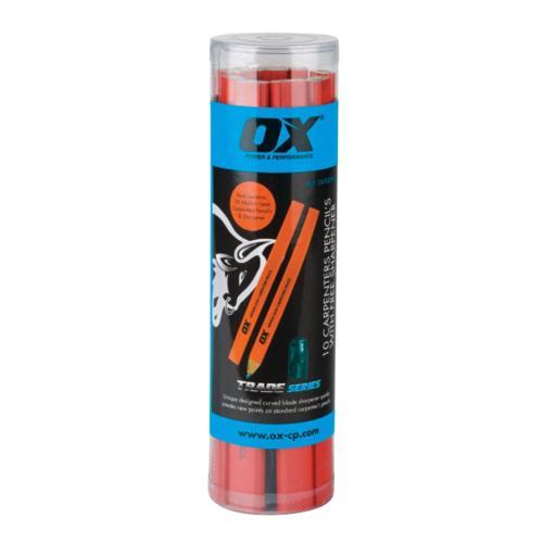 Ox Carpenters Pencils Med 10 Pack Red 10 Pack