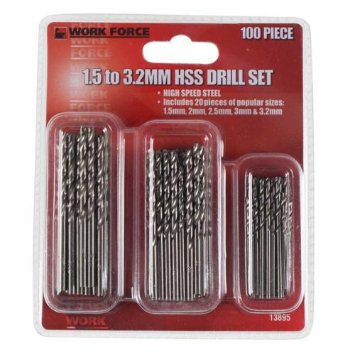 Workforce HSS Drill Set 100 Piece