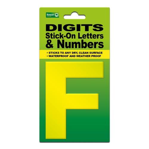Classic Sign High Visibility Digit 80mm Yellow 80mm-HV-YEL-F