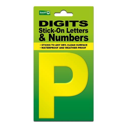 Classic Sign High Visibility Digit 80mm Yellow 80mm-HV-YEL-P