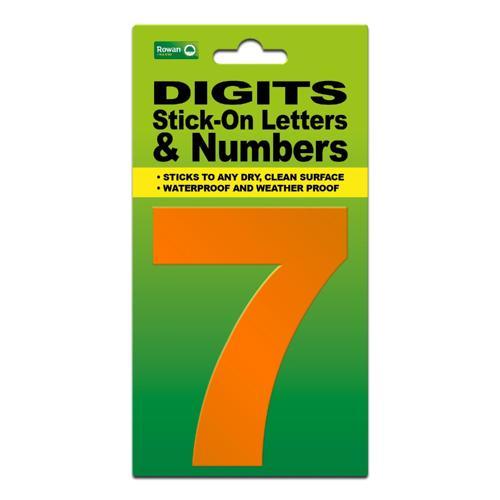 Classic Sign High Visibility Digit 80mm Orange 80mm-HV-ORAN-7