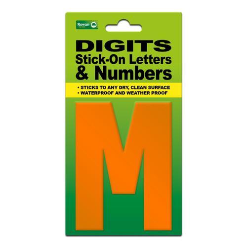 Classic Sign High Visibility Digit 80mm Orange 80mm-HV-ORAN-M