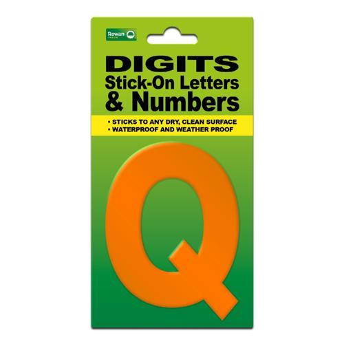 Classic Sign High Visibility Digit 80mm Orange 80mm-HV-ORAN-Q
