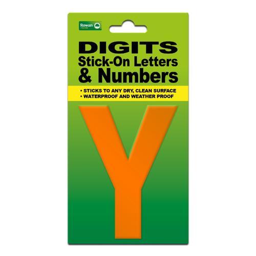 Classic Sign High Visibility Digit 80mm Orange 80mm-HV-ORAN-Y