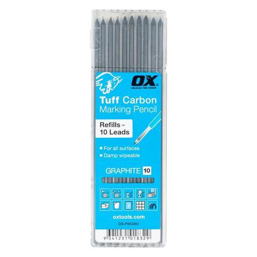 Ox Marking Pencil Graphite Leads 10 Pack 10 Pack Black Pack of 10