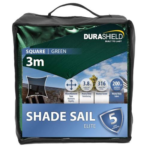 Durashield Shade Sail Elite Square 3M Green