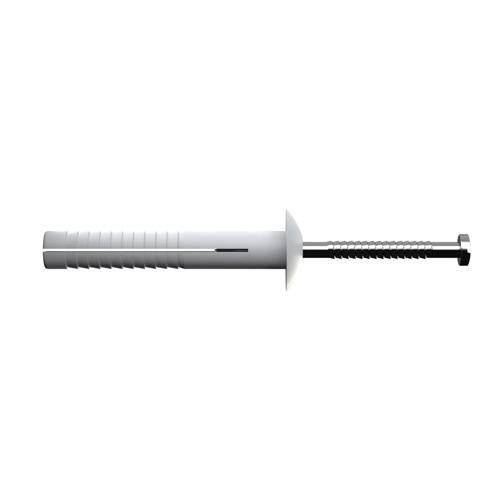 Bremick Nylon Nail In Anchors - Mushroom 6.5 X 50mm Zinc Plated Pack of 100