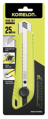 Komelon Hi-Vis Wheel Locking Snap Off Blade Knife