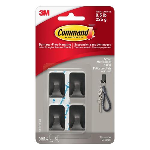 Command Hook Adhesive Remove Small Black 4PK L: 16mm; 98mm; 171mm Pack of 4