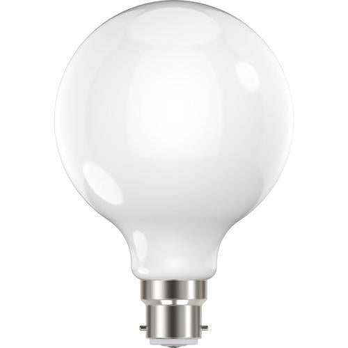 GE Lighting LED Dimmable G95 Opal Glass 7.6 Watt Warm White 15076L