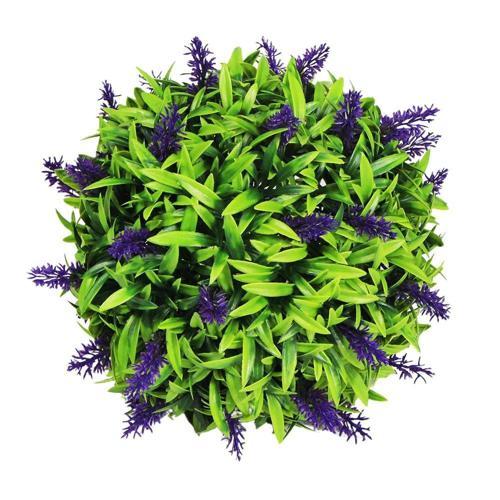 Botanicals Collection Floral Artificial Topiary Ball 28cm Purple