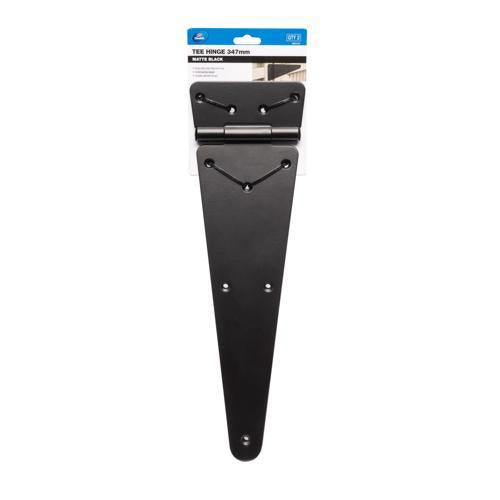 Zenith Tee Gate Hinge 347mm Matte Black Pack of 2