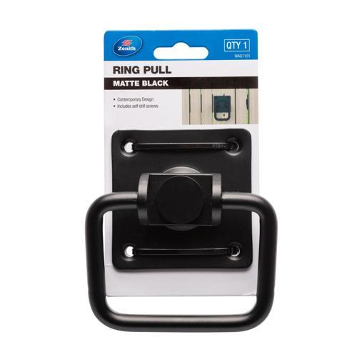 Zenith Gate Ring Pull Handle Matte Black