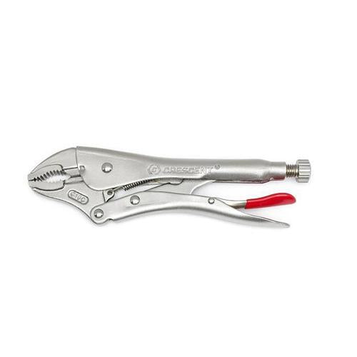 Crescent Curved Jaw Locking Pliers With Wire Cutter 10 Inch