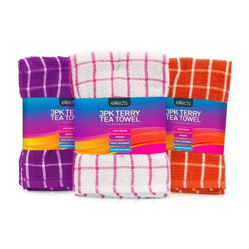 Effects Tea Towel Assorted Pack of 3 126104