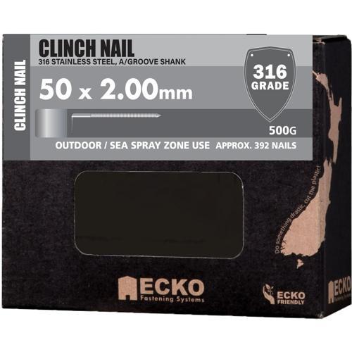 Ecko Clinch Nails 50 X 2.0mm 500g Pack of 500