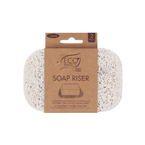 Soap Riser 120mm 90mm 20mm Cream Pack of 2