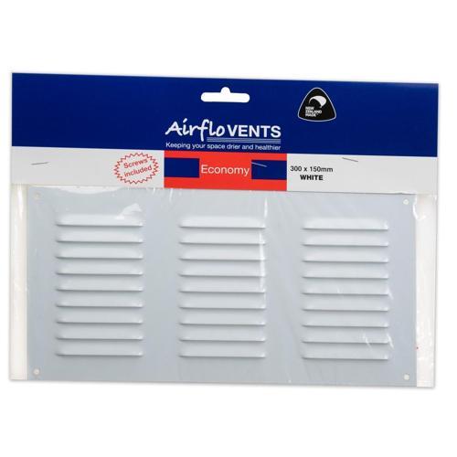 Airflo Louvre Vent 300 X 150mm White