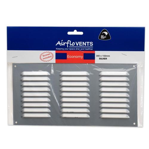 Airflo Louvre Vent 300 X 150mm Silver