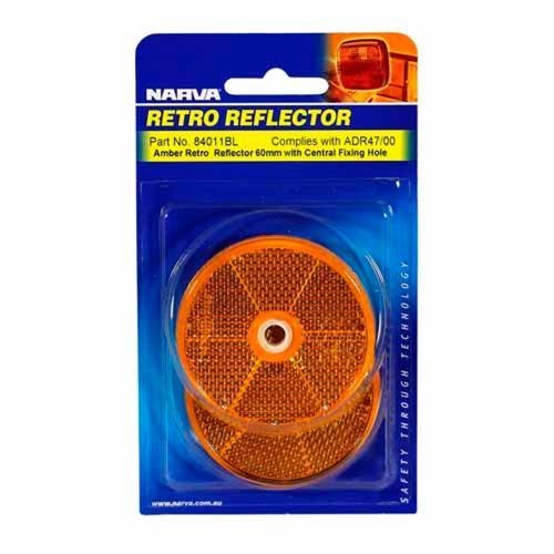 Griffiths Reflector Amber 60mm Amber Pack of 2