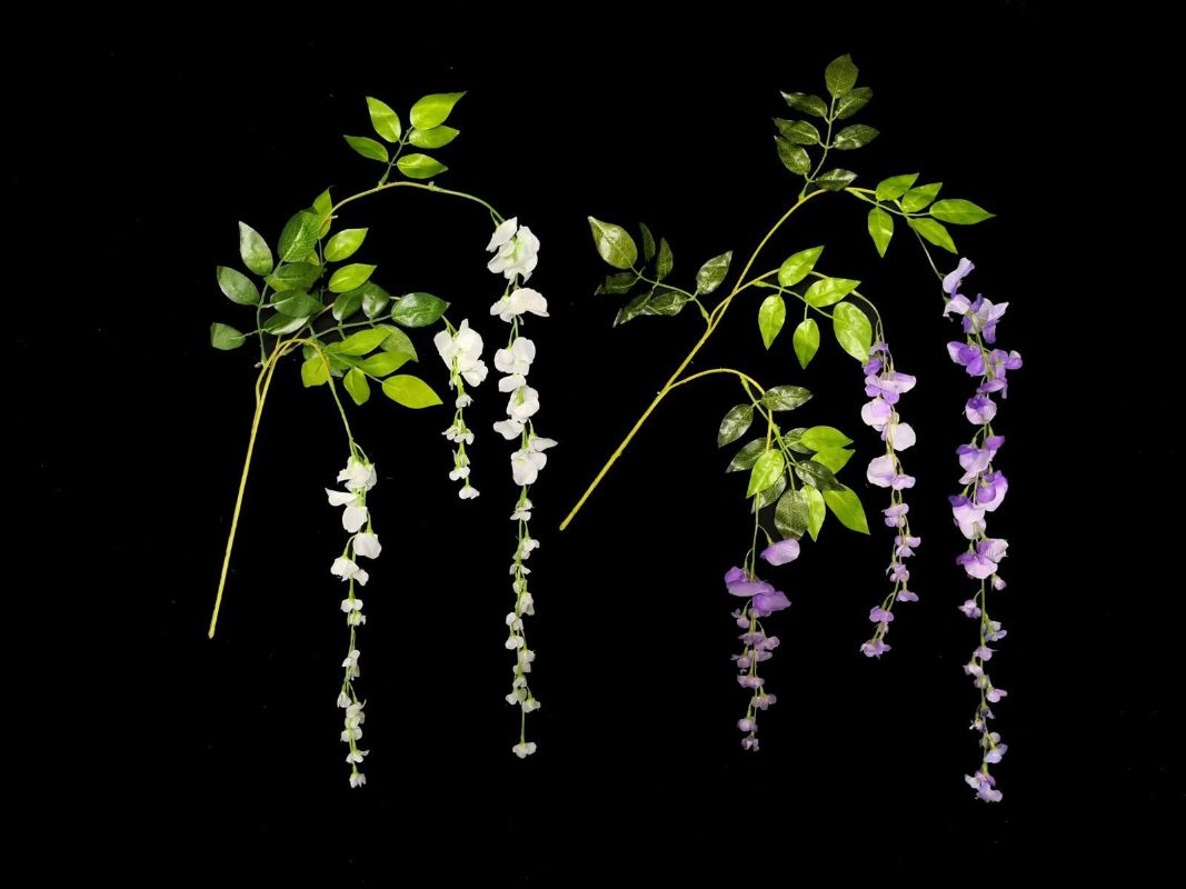 Artificial Wisteria Spray (Purple)