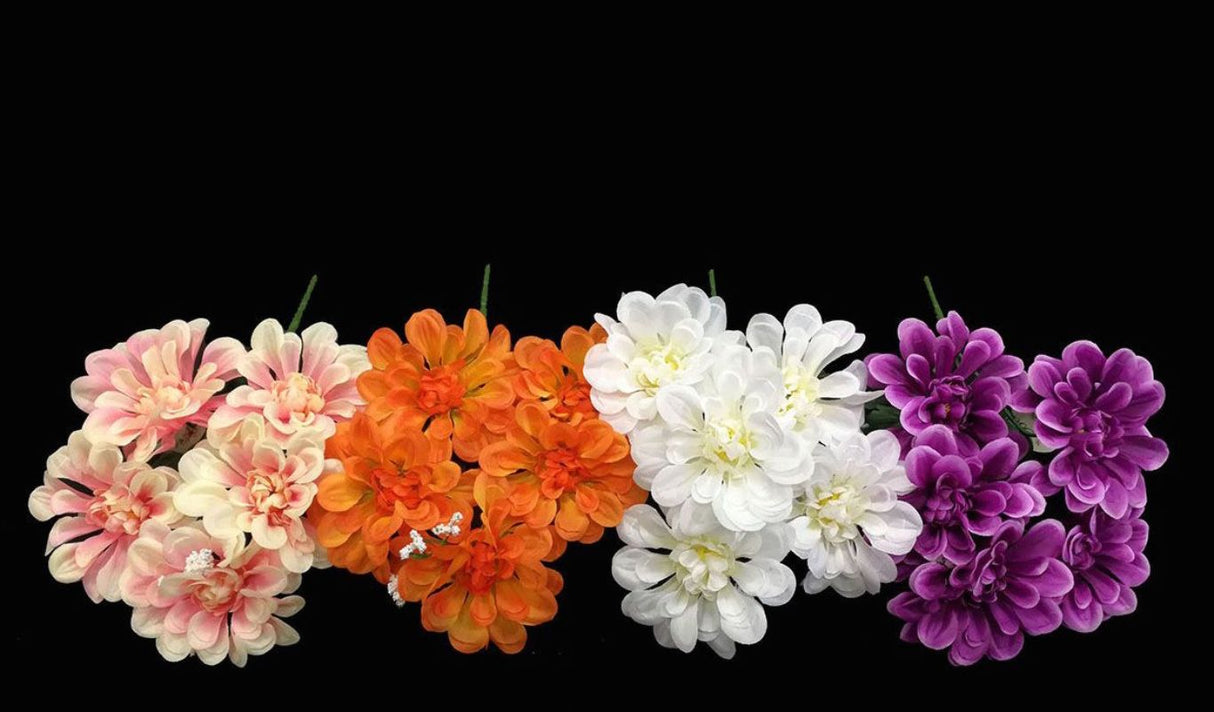 Artificial Mum Bush (72 Assorted Units)