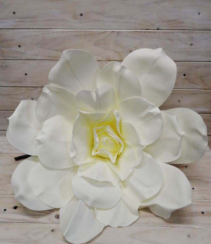 Artificial Diamond Rose Head - Xlarge 60cm (White)