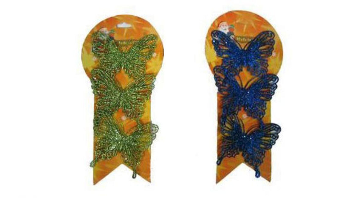 Tie-on Butterflies - Card of 3 (Green)