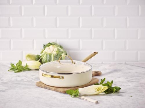 GreenPan Padova PFAS Free Saute Pan 28cm/3.6L Cream