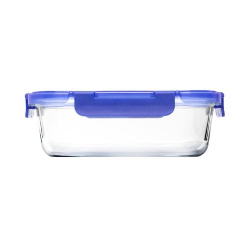 Pyrex Lock N Store Rectangle Container with Blue Lid 1.05L