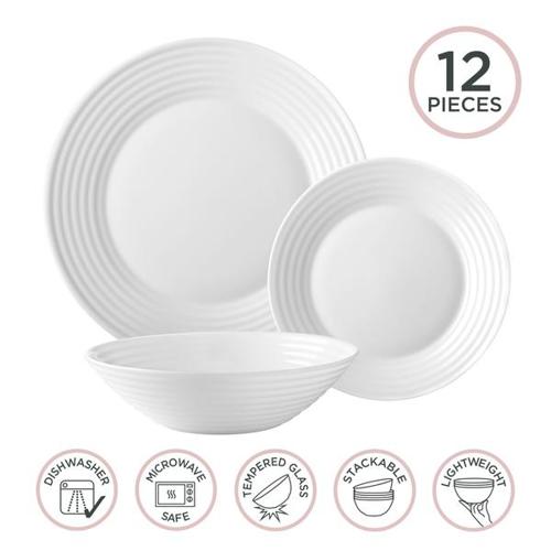 Wiltshire Pearl Ripple 12 Piece Dinner Set