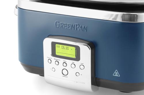 GreenPan Slow Cooker 6L PFAS Free - Oxford Blue